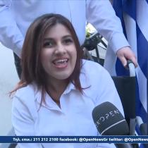 Πολίχνη: Παρέλασε σημαιοφόρος σε αναπηρικό αμαξίδιο 